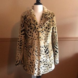 EXPRESS Leopard Faux Fur Jacket